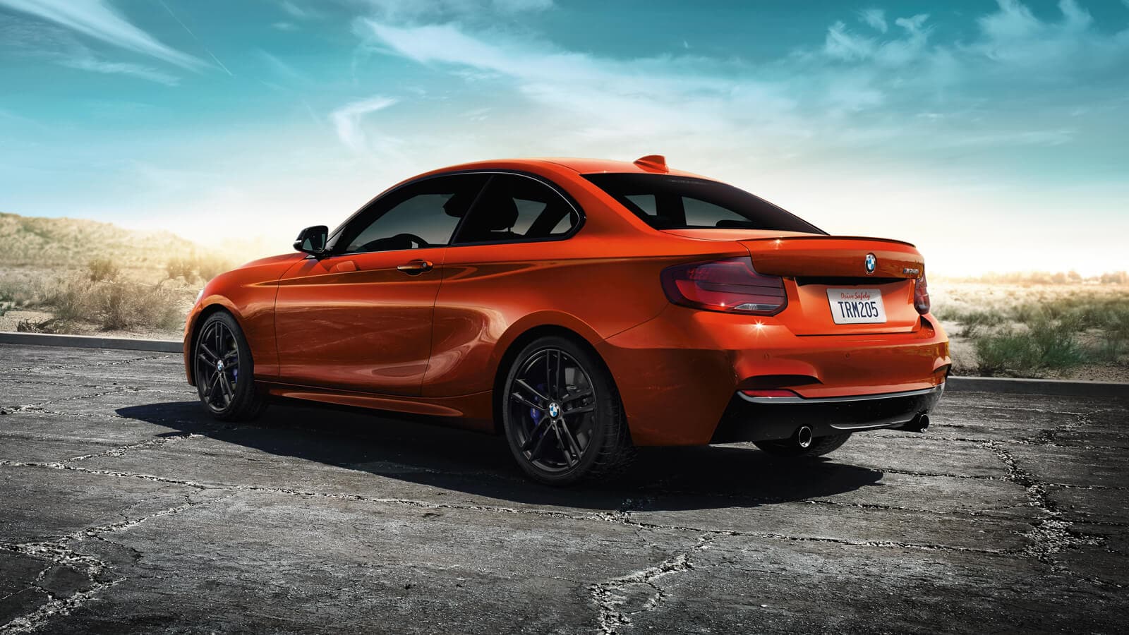 2020 BMW 2 Series 230i Rear View Orange Exterior Picture 2020 BMW 2 Series 230i Rear View Orange Exterior Picture
